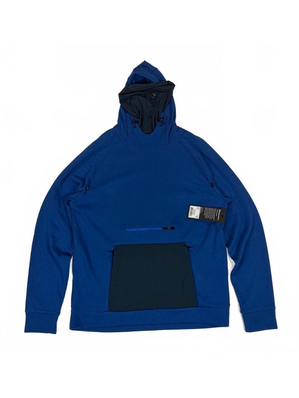 Gorpcore Backcountry Tricot Peak Tech Hoodie Mens Large Blue Neck Gaiter Ski NWT